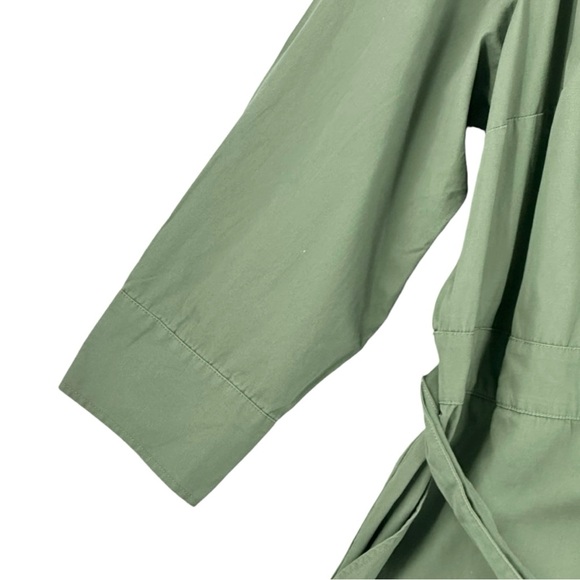 Nili Lotan Women’s Plus Size Belted Button Up Overall Olive Size 3X - Picture 3 of 15